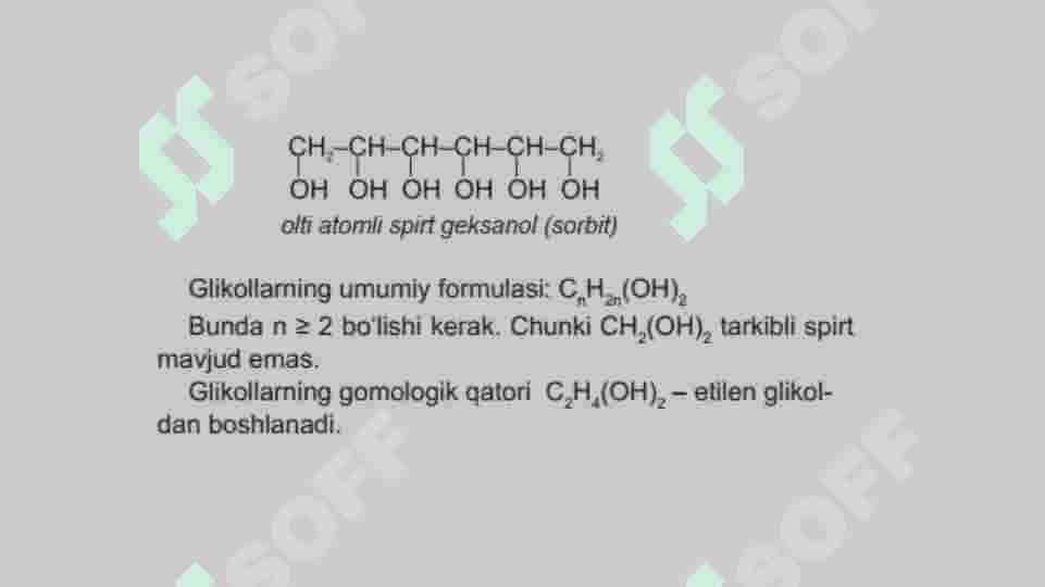 Ikki atomli va uch atomli spirtlar 3