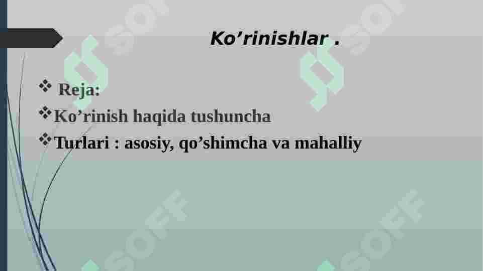 Ko’rinishlar 2