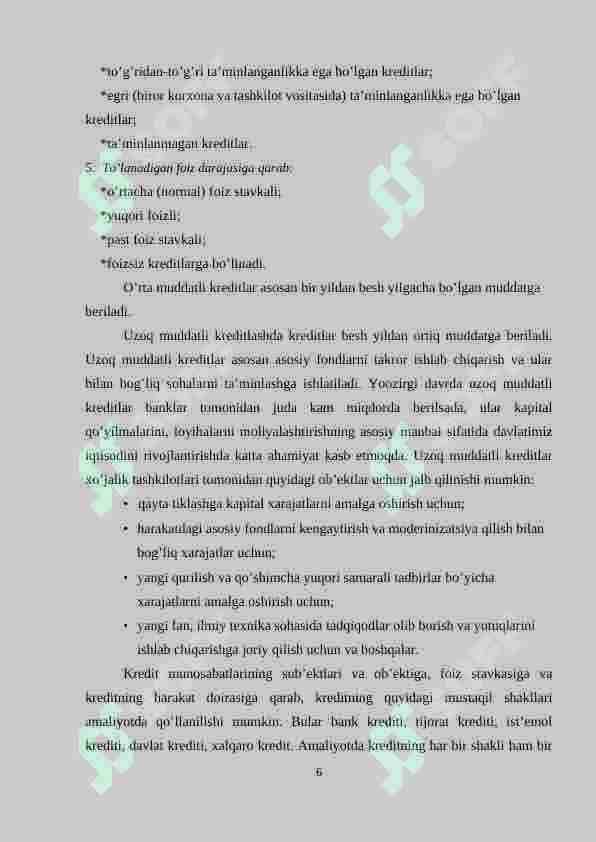 Kreditning turlari 6