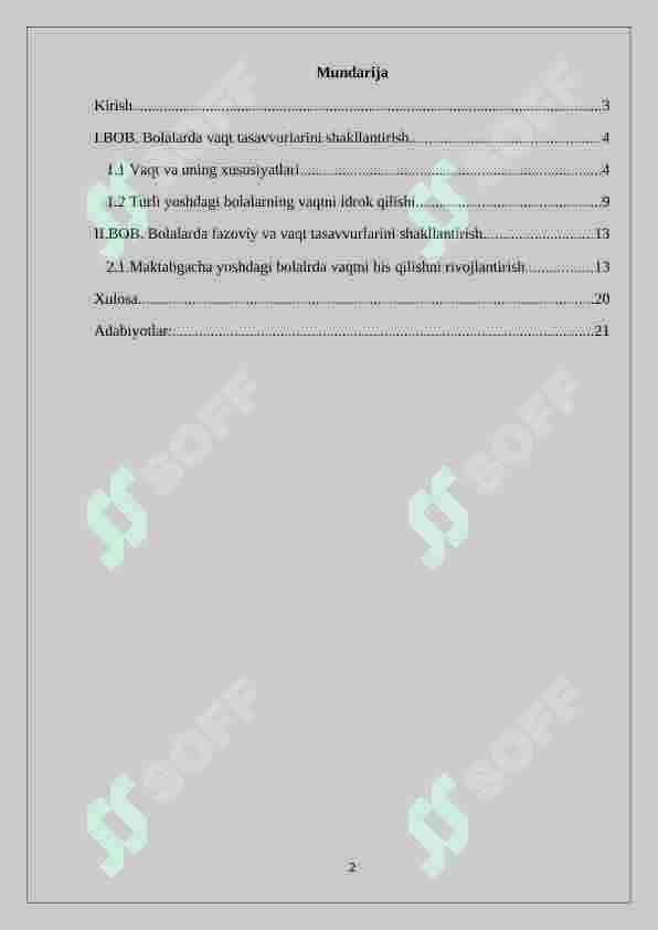 Boshlangich  sinf  bolalarini  vaqt  bilan  tanishtirish  mazmuni  ( ingliz tili vositasida) 2