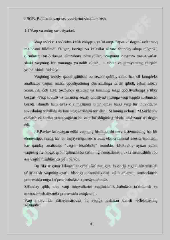 Boshlangich  sinf  bolalarini  vaqt  bilan  tanishtirish  mazmuni  ( ingliz tili vositasida) 4