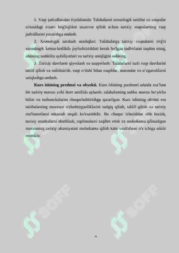 Tarix darslarida xronologik koʻnikmalarni shakllantirish usullari. 4