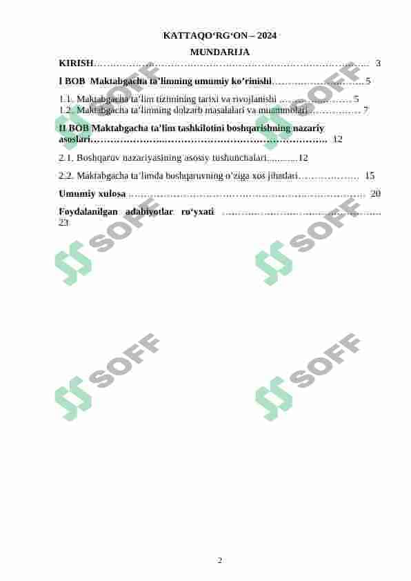 MAKTABGACHA TA’LIM MUASSASALARIDA MARKETING XIZMATI FAOLIYATINI TASHKIL ETISH 2