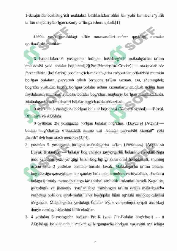 MAKTABGACHA TA’LIM MUASSASALARIDA MARKETING XIZMATI FAOLIYATINI TASHKIL ETISH 7