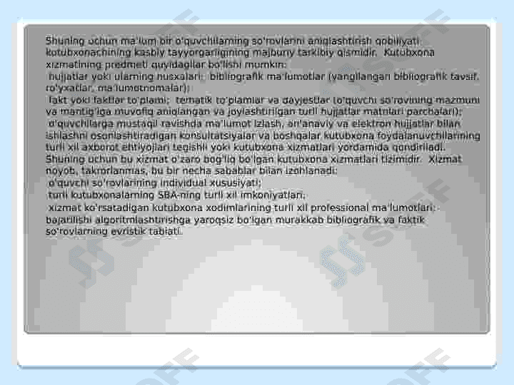 Biblografik axborot xizmat turlari 4