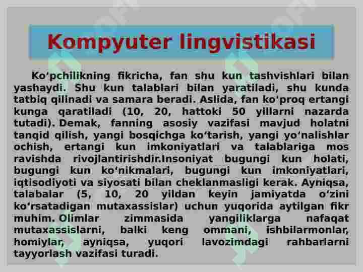 kompyuter lingvistikasi yo’nalishlari 2