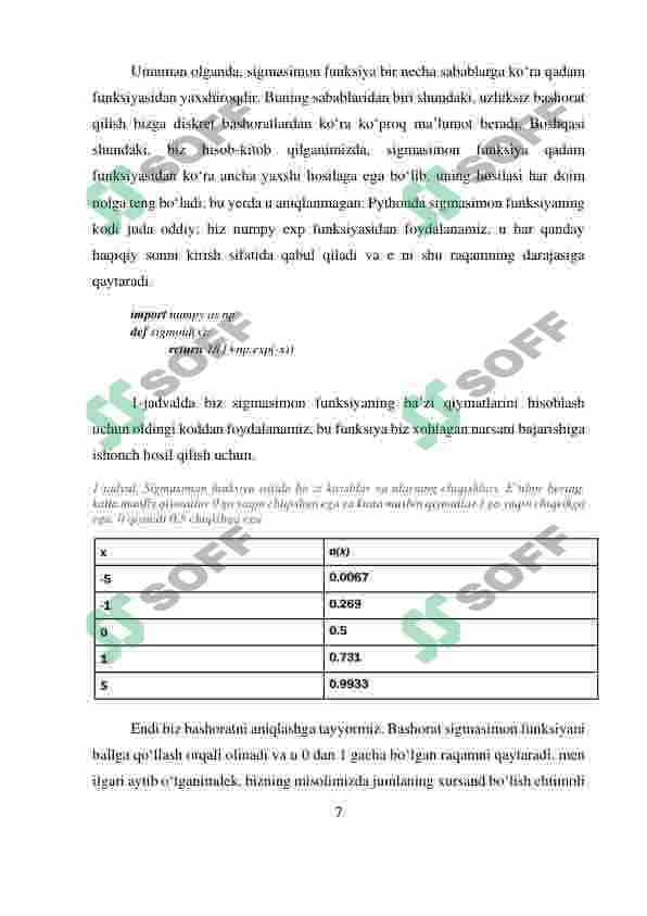 LOGISTIK REGRESSIYA 7