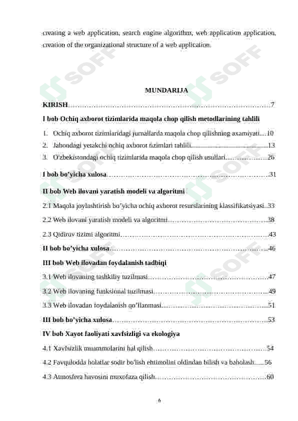 Ochiq axborot resusrlarining maqola joylashtirish bo’yicha web ilovasini yaratish 6