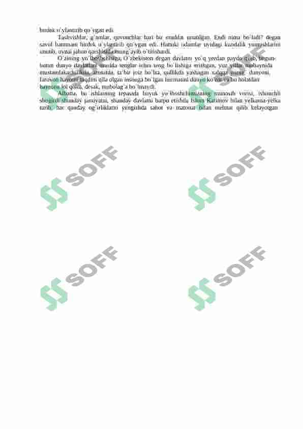O‘zbekiston Respublikasi Prezidenti SH.M.Mirziyoyev yangi O‘zbekistonning novator rahbari  sifatida. 2