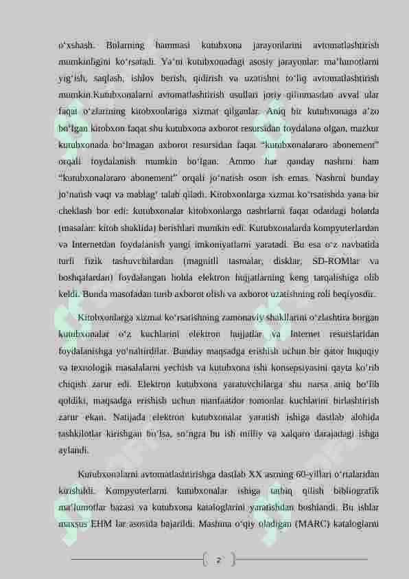 Avtomatlashtirilgan axborot kutubxona tizimlari 7