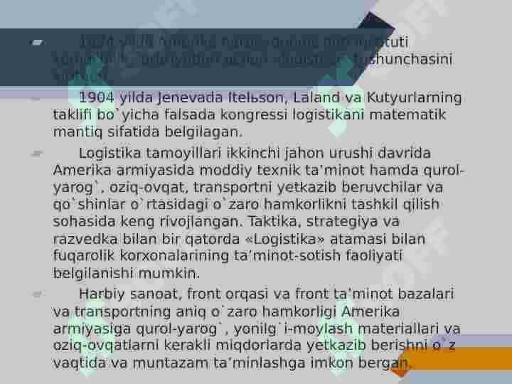 Logistika tushunchasi 5
