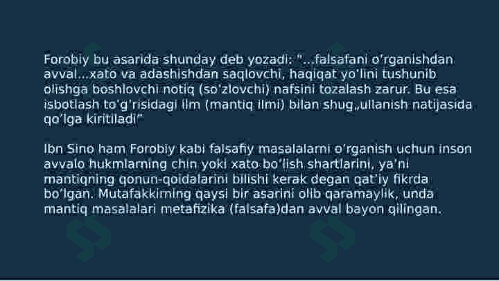 MANTIQ ILMINING PREDMETI, ASOSIY QONUNLARI. 7