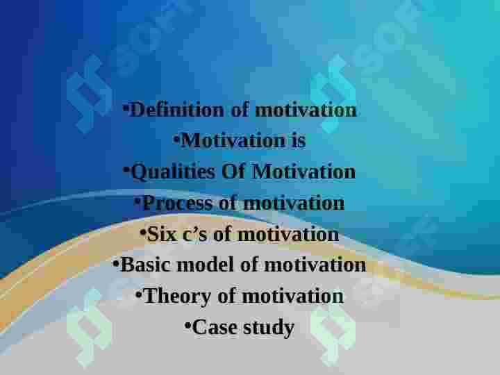 Motivation 2