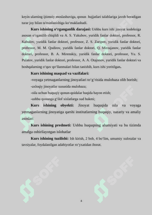 OILAGA, YOSHLARGA VA AXLOQQA QARSHI  JINOYATLAR 6