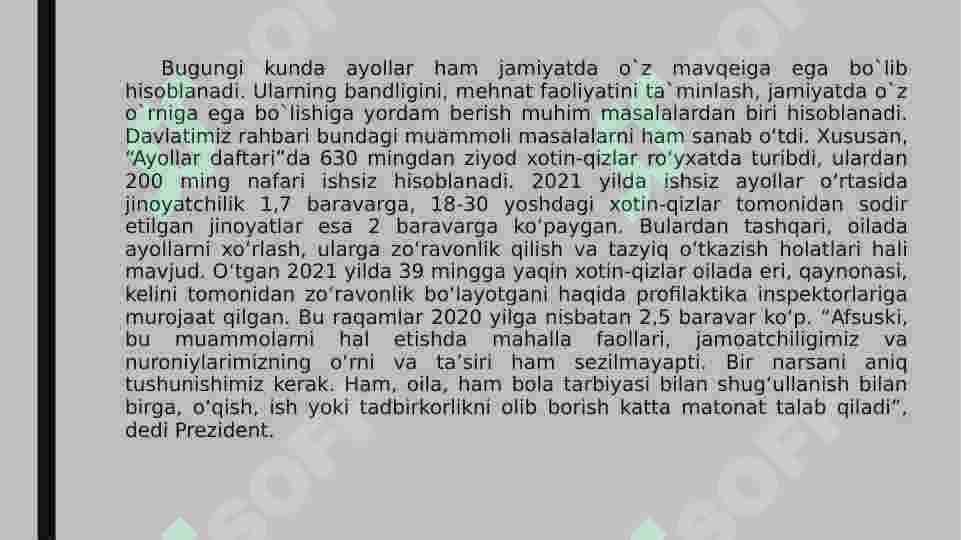 Xotin-qizlar tadbirkorligini qo`llab- quvvatlash 2