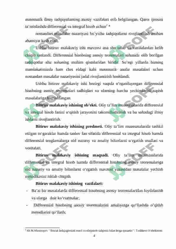 Diffеrеnsiаl hisоbning аsоsiу tеоrеmаlаri vа uni misоllаr оrqаli tushuntirishning mеtоdik аsоslаri 4