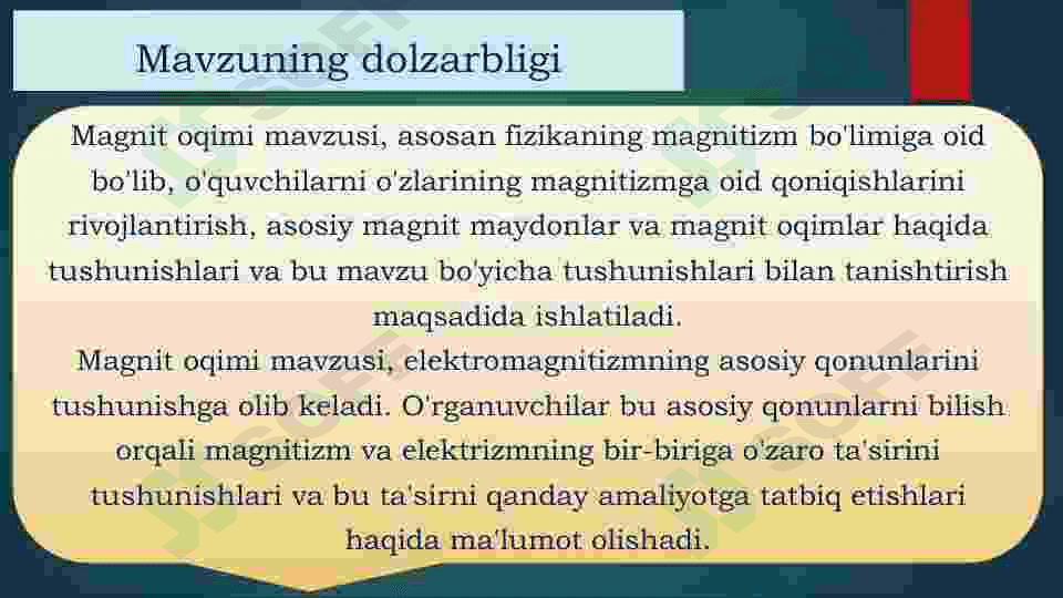 Magnit oqimi. Magnit maydonlari uchun Gauss teoremasi. Magnit induksiysi vektorining sirkulatsiyasi. Erkin o‘qlar 3
