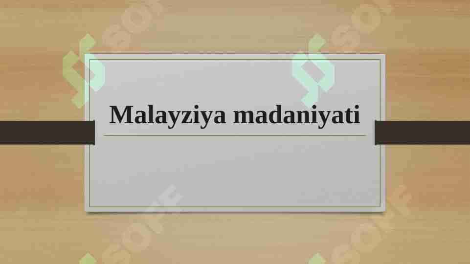 Malayziya madaniyati