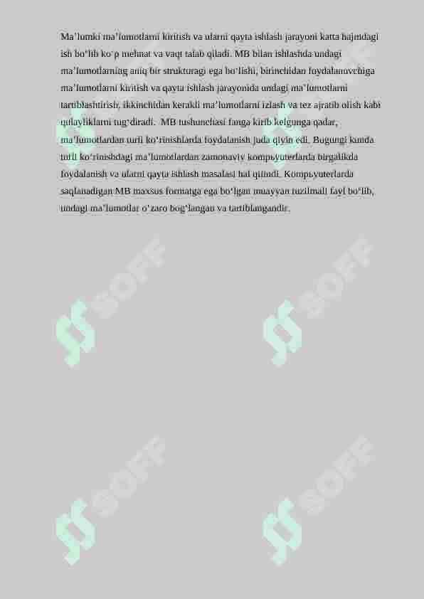 “Maktab nomli ma’lumotlar bazasini yaratish hamda infologik va datalogik loyihalash” 5
