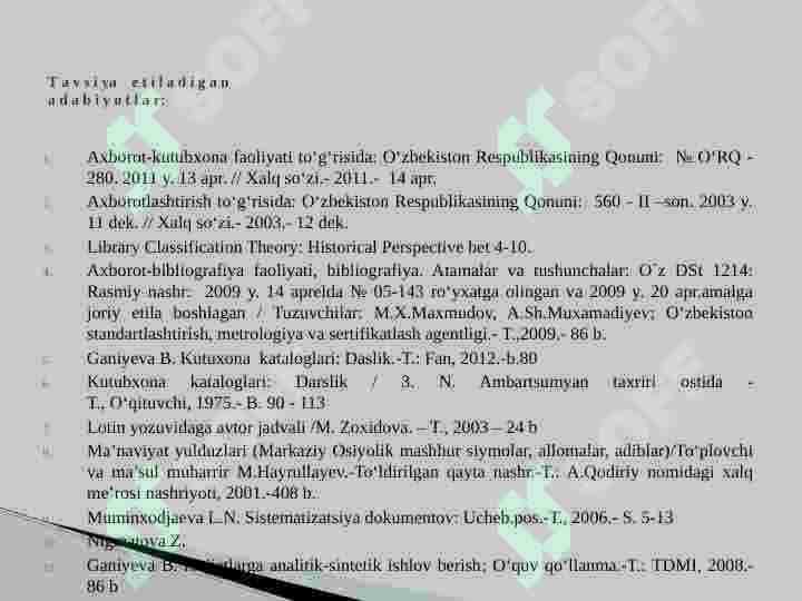 Axborot kutubxona kataloglarining vujudga kelishi, ularning turlari ahamiyati va kutubxona ishida tutgan o‘rni 3
