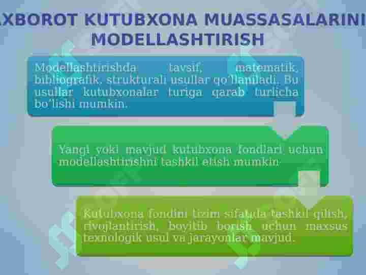 Axborot kutubxona fondini tashkil qilish texnologiyasi 2