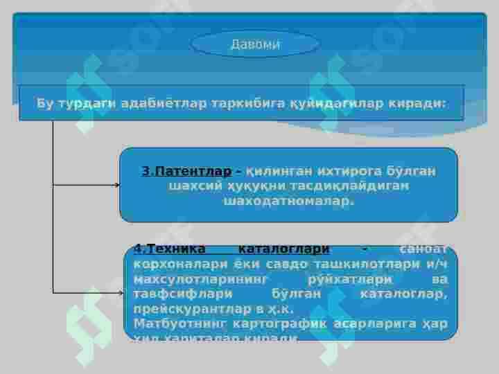 Axborot kutubxona fondini o‘ziga xos belgi va xususiyatlari. 5
