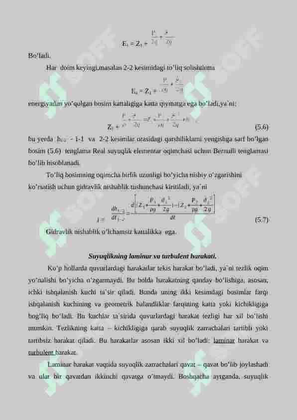 Rеаl vа idеаl suyuqliklаr uchun Bеrnulli tеnglаmаsi 4