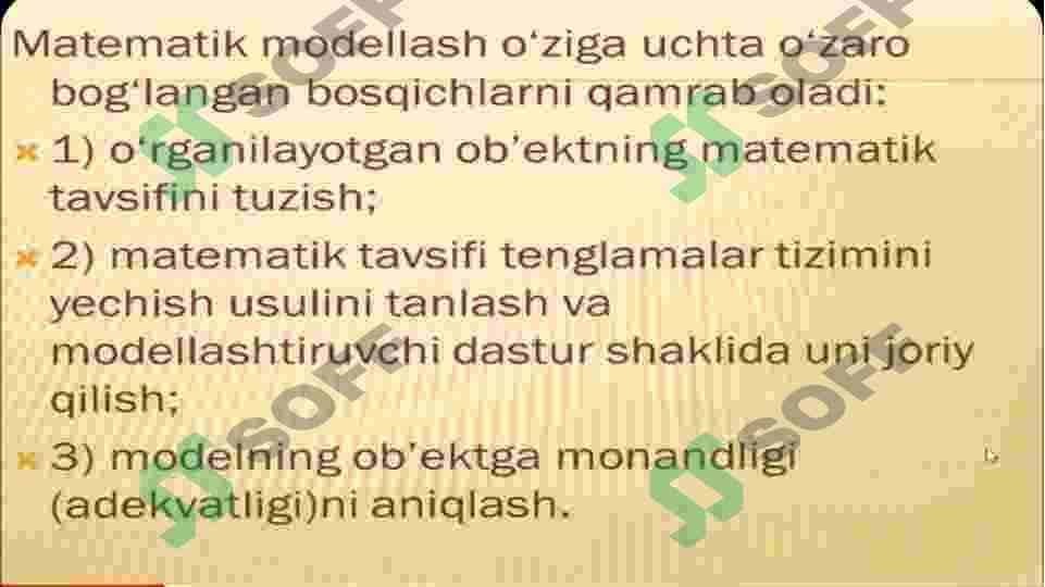 Matematik modellashtirish 4