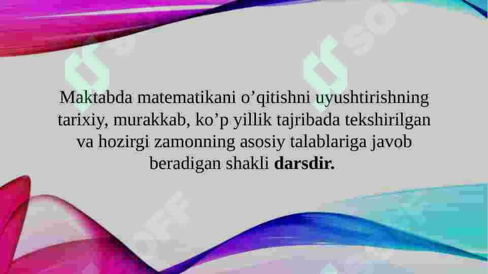 Boshlang'ich sinfda matematika o'qitish o'quv vositalar Boshlang'ich sinflarda matamatikadan o'quv jarayonida ko'rgazmalardan foydalanish 6