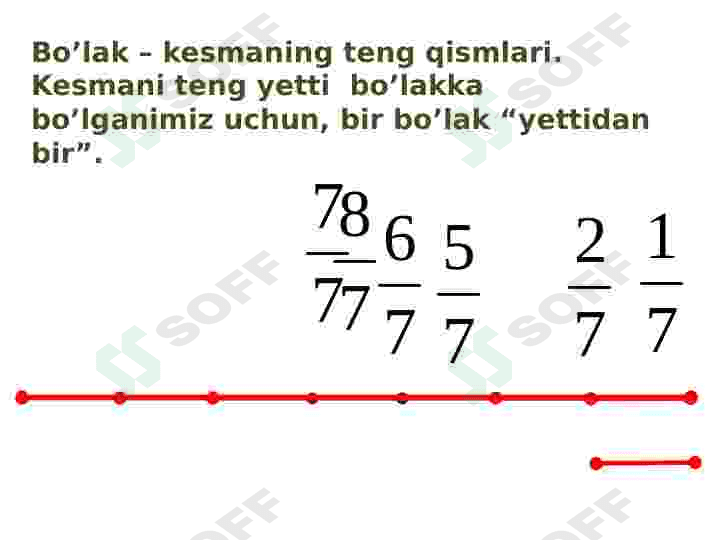 maxraji 3 4 5 6 8 12 bo'lgan kasrlarni yarim ulushi bilan taqqoslash 4