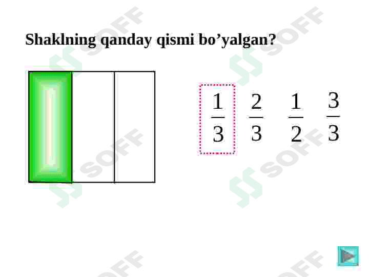 maxraji 3 4 5 6 8 12 bo'lgan kasrlarni yarim ulushi bilan taqqoslash 7