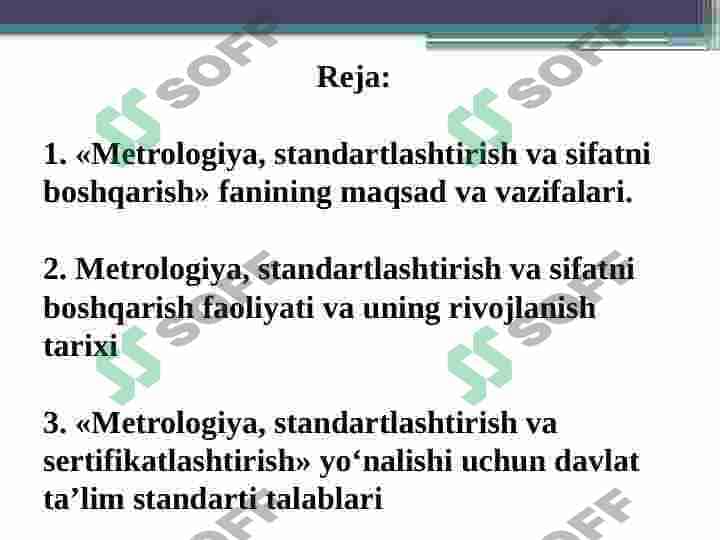 Metrologiya bo`yicha asosiy tushunchalar va ta`riflarni o`rganish 2