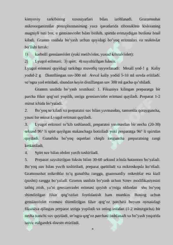Mikrobiologiya tadqiqotlarining asosiy usullari. Mikroorganizlarning morfologik tuzilishi 4