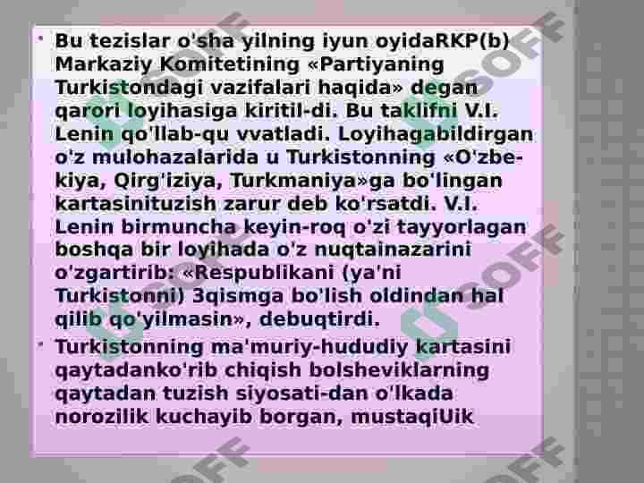 Milliy hududiy chegaralanish(1924-yilda) 8
