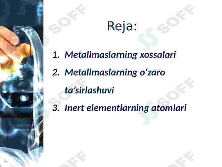 Metallmaslar va ularning xossalarini o'rganish metodikasi 2