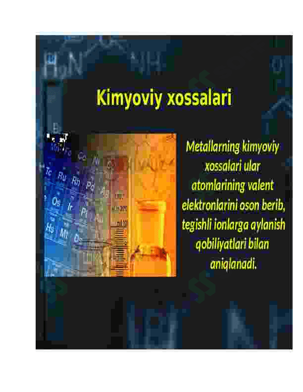 Metallarning xossalarini o'rganish metodlari 6
