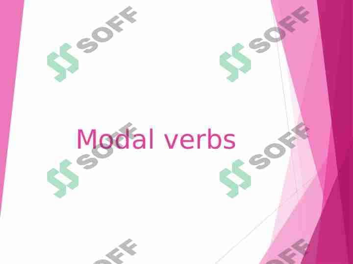 Modal verbs