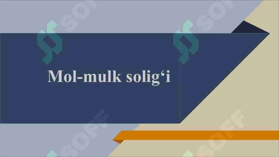 Mol-mulk solig‘i