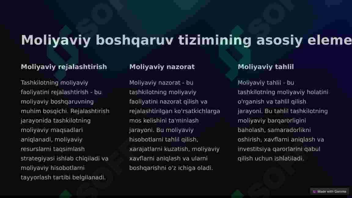 Moliyaviy boshqaruv 5