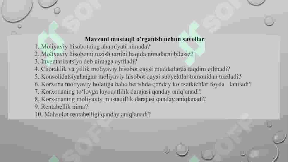 Moliyaviy hisobot 2
