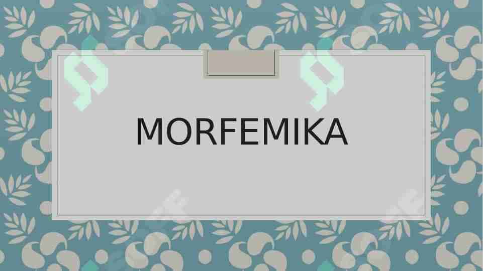 Morfemika