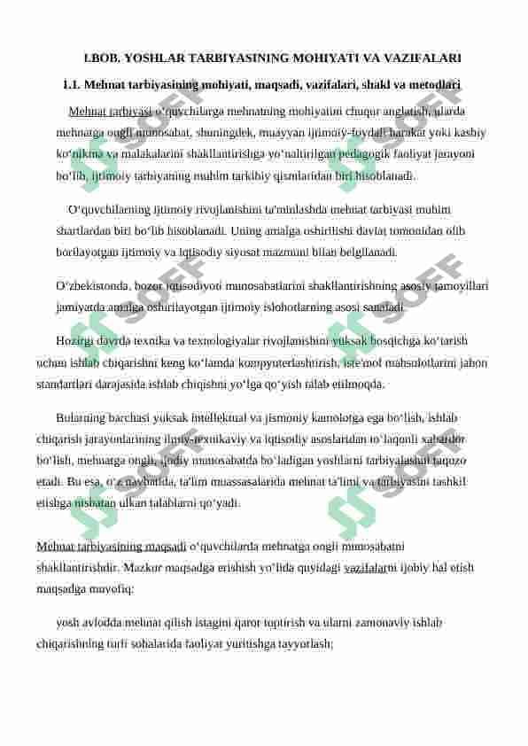 SHAXS TARBIYASIDA MEHNAT TARBIYASINING O'RNI 4