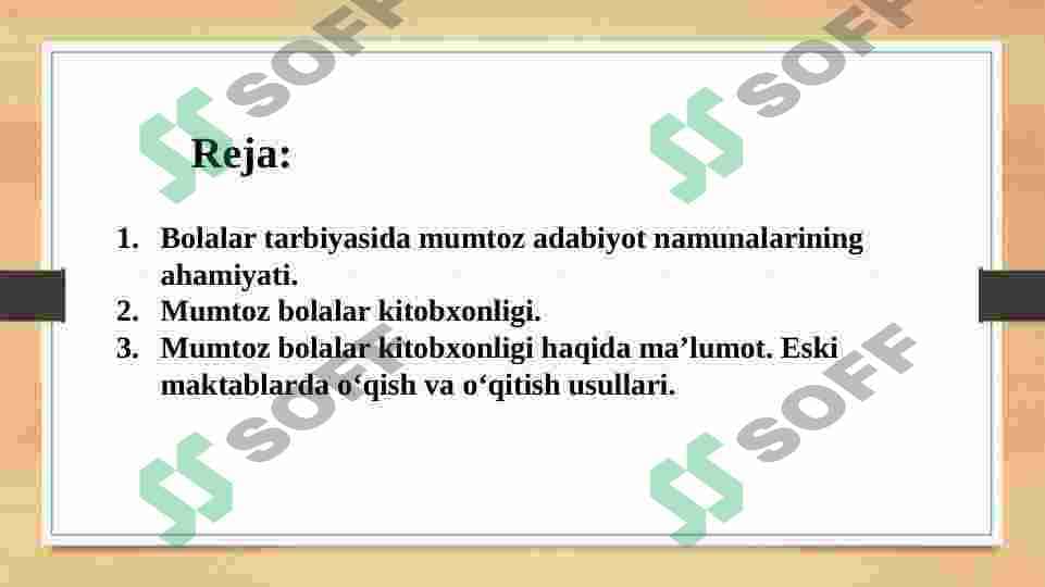 Mumtoz bolalar kitobxonligi. 2
