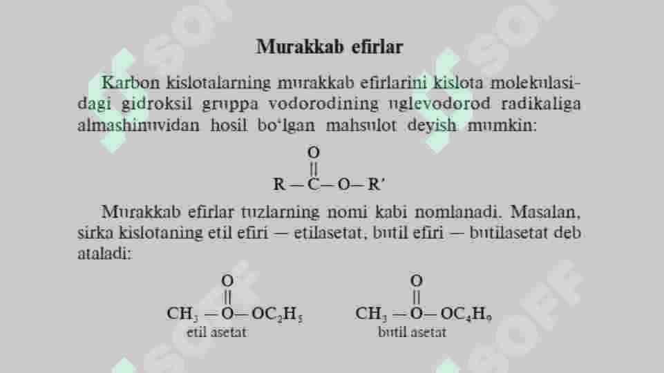 Oddiy va murakkab efirlar 2