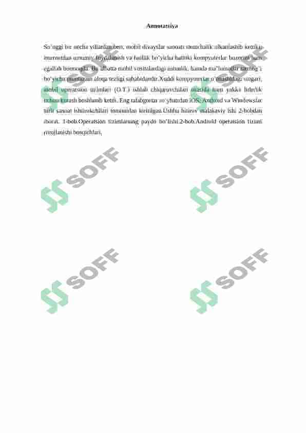 Mobil qurilmalar uchun opertsion tizim 3