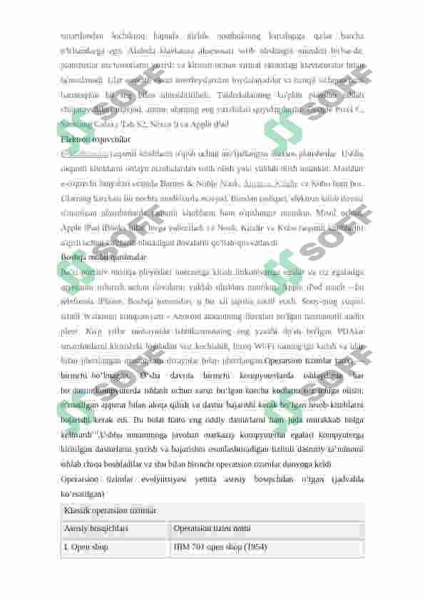 Mobil qurilmalar uchun opertsion tizim 7