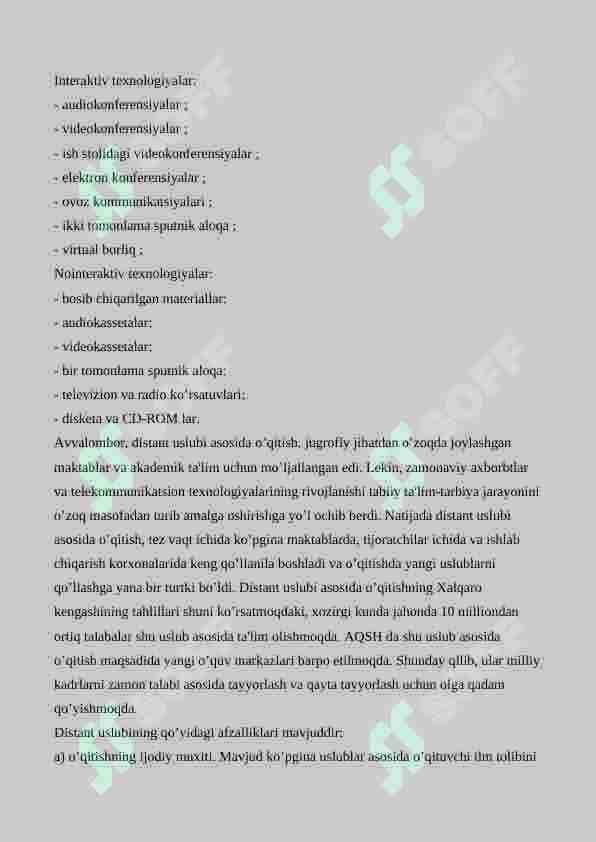Multimedia xizmatlarida axborotlarni qo’llash 5