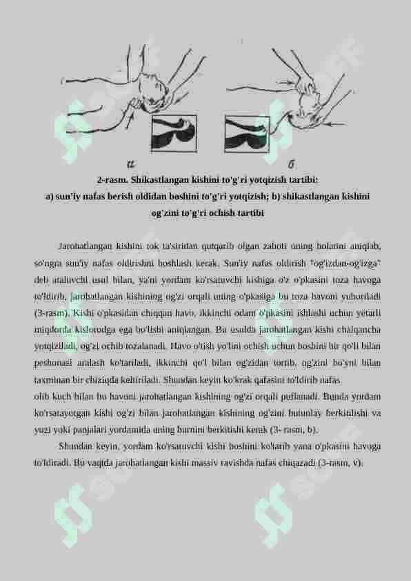 Elektr tokidan yoki boshqa jarohatlardan zararlanganlarga birinchi yordam ko‘rsatish. 4