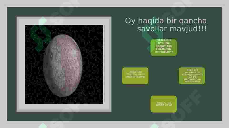 Yer ining shakli va harakati, yer va quyoshning aylanishi, oy va uning fazalari 4