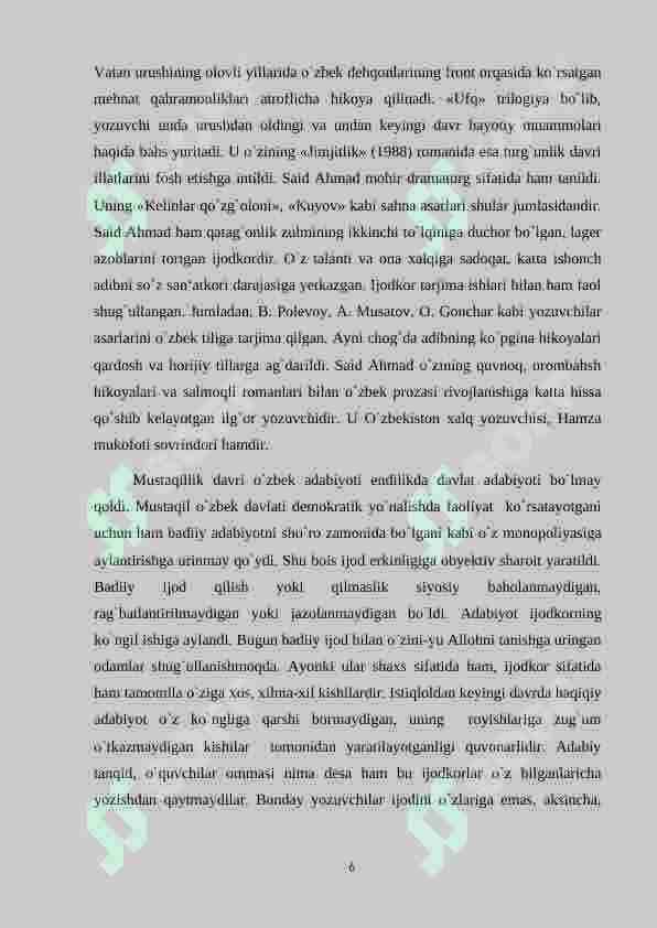 Said Ahmadning “Ufq” trilogiyasida davr va shaxs talqini 6